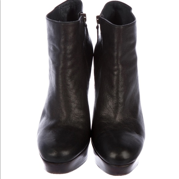 Stuart Weitzman Leather Platform Ankle Boots sz 39, 5” platform - Picture 4 of 7